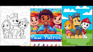 Coloring Paw Patrol in Under 5 Minutes