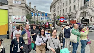 Busy London Weekend Walk | Central London Summer Street Walk 2024 [4K HDR]