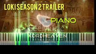 Loki Season 2 Trailer X Green Theme piano Tutorial With Midi