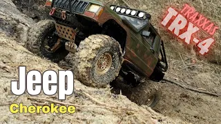 Traxxas TRX4 Jeep Cherokee durch Wald und Sand 💪💪 #crawler #traxxas #trx4 #rccar #scaler