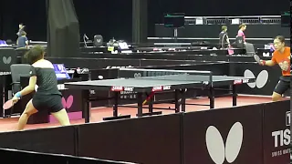 LIU Shiwen and ZHU Yuling - Training on #ITTFWorlds2019