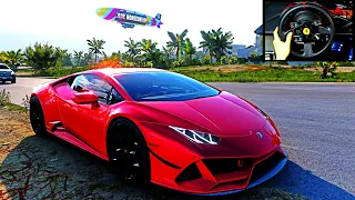 EXCLUSIVO Lamborghini Huracan EVO FORZA HORIZON 5 Gameplay 4K - Thrustmaster TS XW