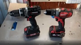 Parkside Performance  vs Milwaukee  Cordless screwdriver PROFI 4 pole motor vs Brushless HOBBY TEST