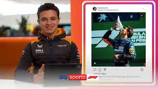 "It was DISGUSTING!" 🤣 | Lando Norris reacts to his old Instagram posts! | Insta Stories