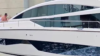 BRITISH INGENUITY | Pearl 80 Luxury Flybridge Yacht | Pearl Yachts | Miami River