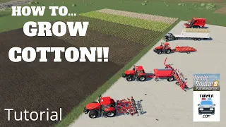 How to Grow Cotton in Farming Simulator 19!!