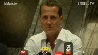 michael schumacher pressekonferenz interview unfall