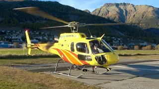 HeliBernina Airbus Helicopters H125 Sporty Landing at Engadin Airport