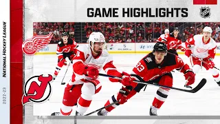 Red Wings @ Devils 10/15 | NHL Highlights 2022