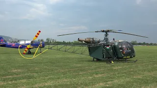 SA 318 C Alouette II Helicopter take-off 4K HA-PPG
