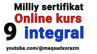 integral examples | integral solution | интеграл решение | online tayyorgarlik milliy sertifikat