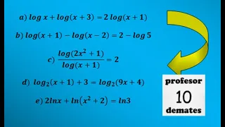 Ecuaciones logaritmicas TRUCOS ejercicios resueltos de exámenes