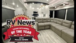 RV NEWS LUXURY 5TH WHEEL OF THE YEAR!!  First Look - 2024 Jayco Pinnacle 38FBRK