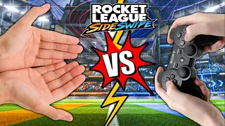 1v1 AGAINST A DIRTY CONTROLLER PLAYER In Rocket League Sideswipe