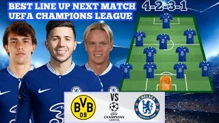 CHELSEA PREDICTED STARTING LINEUP VS DORTMUND | UEFA CHAMPIONS LEAGUE 2022/23 | ROUND OF 16