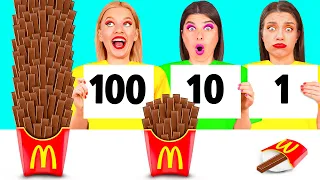100 Слоев Еды Челлендж | Фантастические Лайфхаки с Едой от BooBoom Challenge