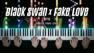 BTS - BLACK SWAN x FAKE LOVE (MASHUP) | 7 HANDS Piano Cover by Pianella Piano