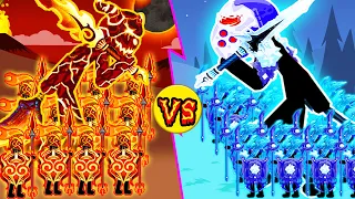 SUMMON SPEATON 9999 SUPER ARMY BOSS LAVA VS X9 ARMY ICE 🏆STICK WAR LEGACY VIP🏆