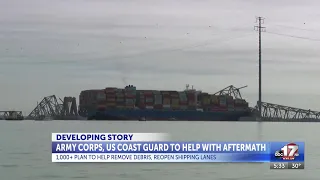 Coast Gaurd, U.S. Army Corps of Engineers helping out with Baltimore Bridge collapse ...