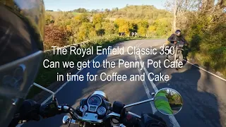 The Royal Enfield Classic 350, Ivy heads to the Penny Pot café in Edale for coffee and cake.
