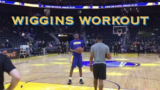 📺 Andrew Wiggins 💦 workout at Warriors pregame before Miami Heat at Chase Center