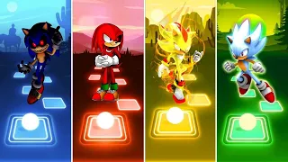Sonic Exe 🆚 Super Shadow Sonic 🆚 Hyper Sonic 🆚 Knuckles Exe | Sonic Tiles Hop EDM Rush