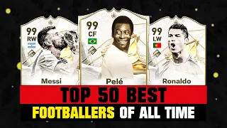 TOP 50 BEST FOOTBALL PLAYERS OF ALL TIME! 🐐🔥 ft. Pelé, Messi, Ronaldo... etc