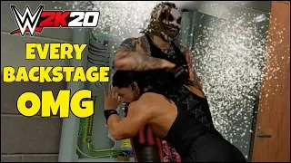 WWE 2K20: All Backstage OMG Moments + Backstage Area Full Walkthrough 2020 |