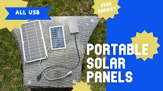 My review of three USB Portable Solar Panels purchased from Temu