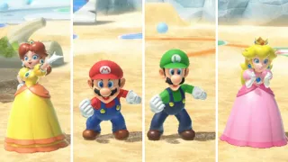 Mario Party Superstars Yoshi's Tropical Island Daisy vs Mario , Luigi & Peach