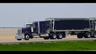 Truck Spotting in Saskatchewan | Peterbilt 379, Kenworth W900, Super B's