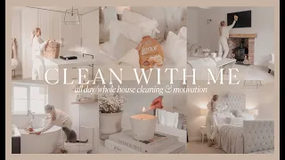 CLEAN WITH ME | entire house/all day deep cleaning & extreme cleaning motivation 2022