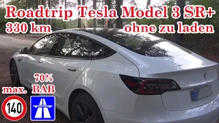 Roadtrip Tesla Model 3 standard 330km ohne Laden