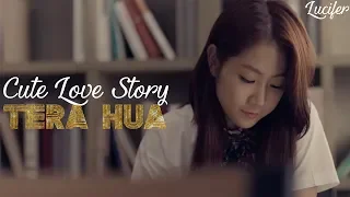 Cute Love Story | Tera Hua | Korean Mix Hindi Song