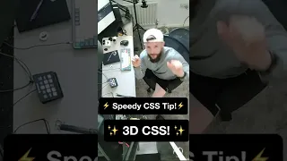 ⚡️ Speedy CSS Tip!⚡️ #2 Going 3D With CSS #Shorts #WebDevShorts