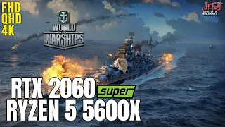 World of Warships | Ryzen 5 5600x + RTX 2060 Super | 1080p, 1440p, 2160p benchmarks!