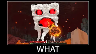 Minecraft wait what meme part 146 realistic minecraft Ghast