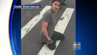 VIDEO: Man's Leg Plunges Into Small Sinkhole In Brooklyn