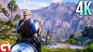 [4K] Red Dead Redemption 2 PS4 Pro Gameplay (Crazy Graphics, Wanted Hunt, Roaming)