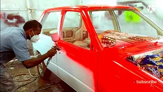 MARUTHI 800/COLOR CHANGING/ WHITE TO RED/ AUTO CREATION VLOGS/ CARNATION /