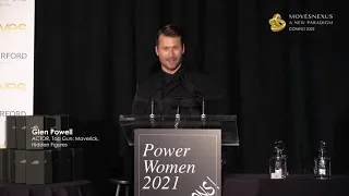 Cover Glen Powell - Moves 2021 Power Women Gala Speech