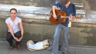 Street Musicians in my Window "Обійми (океан ельзи cover)", Lviv, 13sept2014