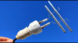 Converting an LED bulb into the most powerful antenna in the world to receive all TNT channels!