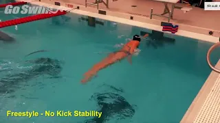 No kick stability Freestyle swimming