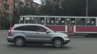 Разъезд трамваев в Новотроицке. СССР