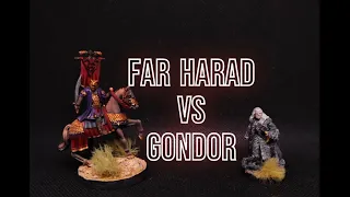 MESBG - Far Harad vs Gondor 500 pts. Battle Report #4