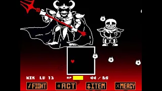 UNDERTALE  The Final Run sans and asgore (aka second phase of sans) battle gameplay