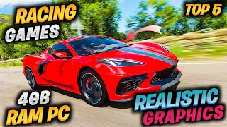 Top 5 Realistic Racing Games For 4GB RAM PC | Racing Game For Low  End PC