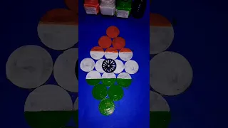 🇮🇳 tiranga painting on coin #tricolour #indianflag 🇮🇳#independenceday #viral #trending #jaihind