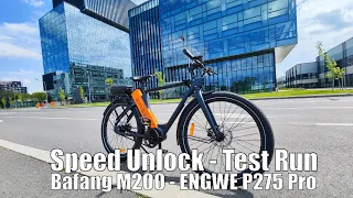 Engwe P275 PRO - Bafang M200 Unlock Speed Testing